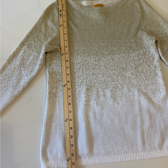 Ruby Road women’s petite medium metallic thin sweater - Picture 4 of 5